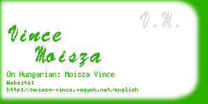 vince moisza business card